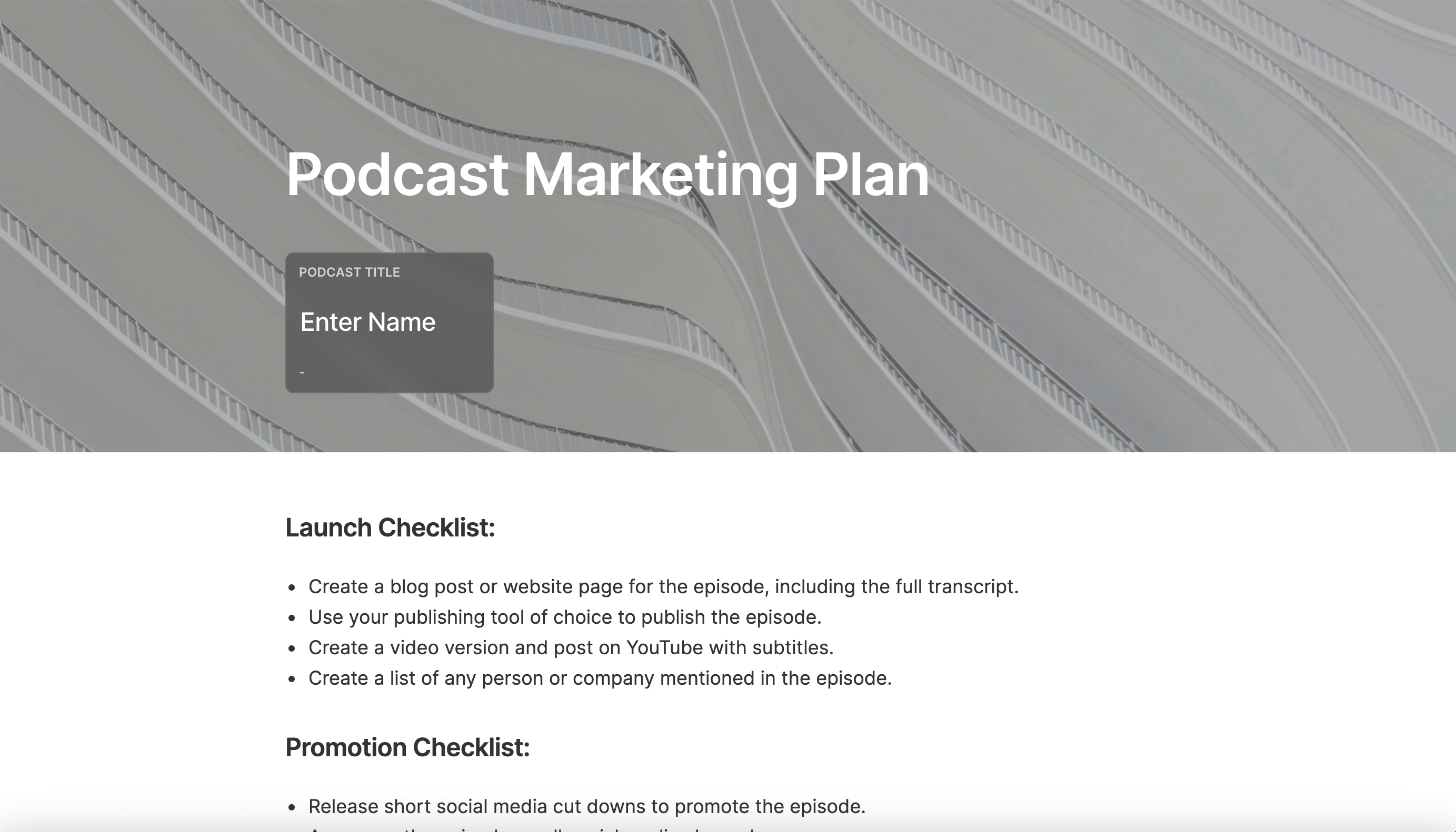Podcast Marketing Plan Template and Tips Assemble